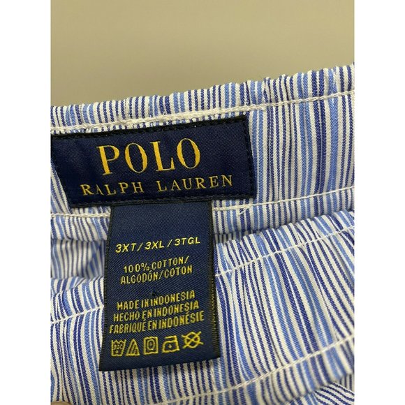 Polo Ralph Lauren Mens Cotton Pajama Pants Size 3X Blue & White Striped NWT - Picture 5 of 7